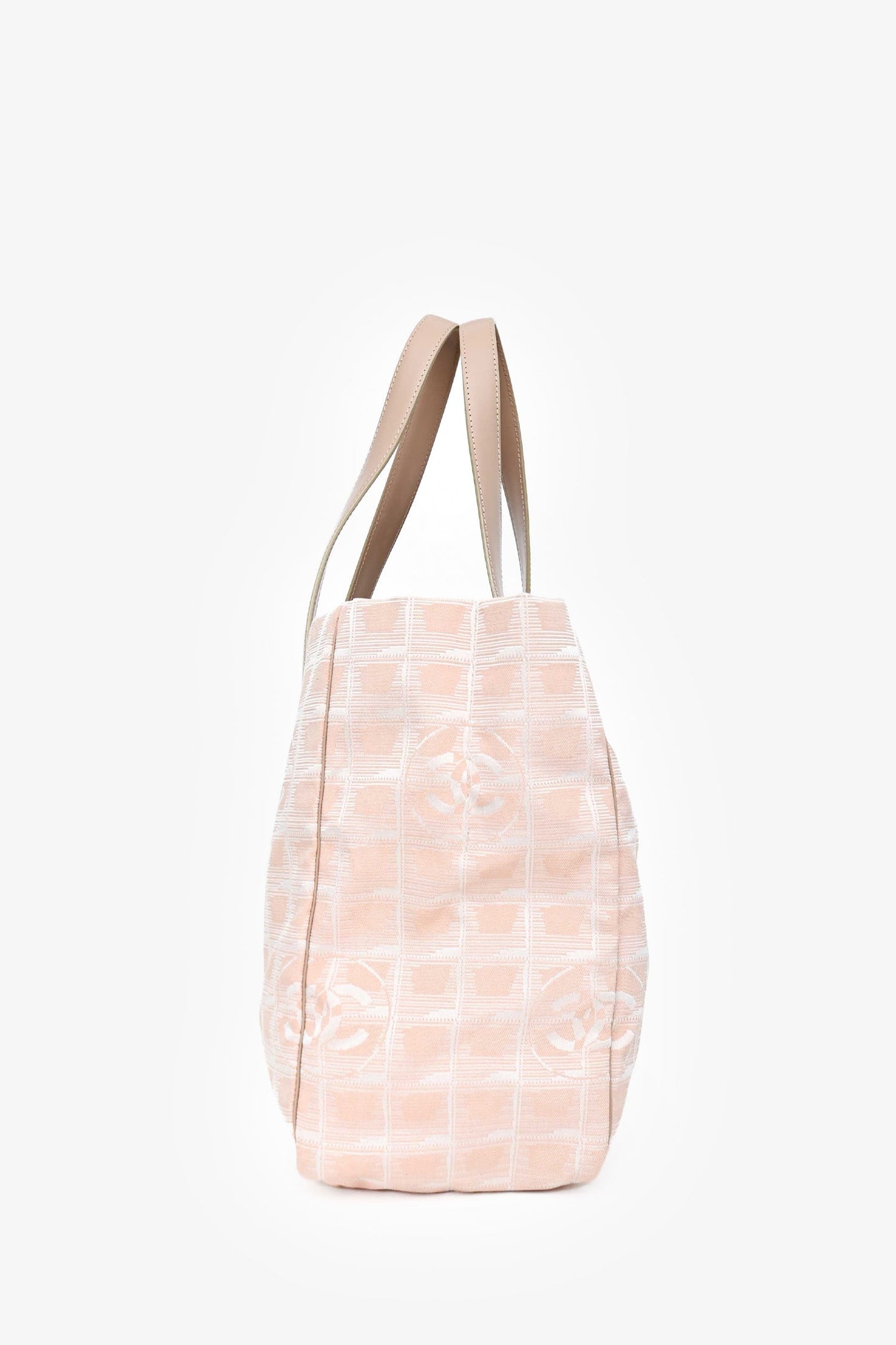 Chanel™ 2004-5 Pink Canvas Travel Ligne CC Logo Tote