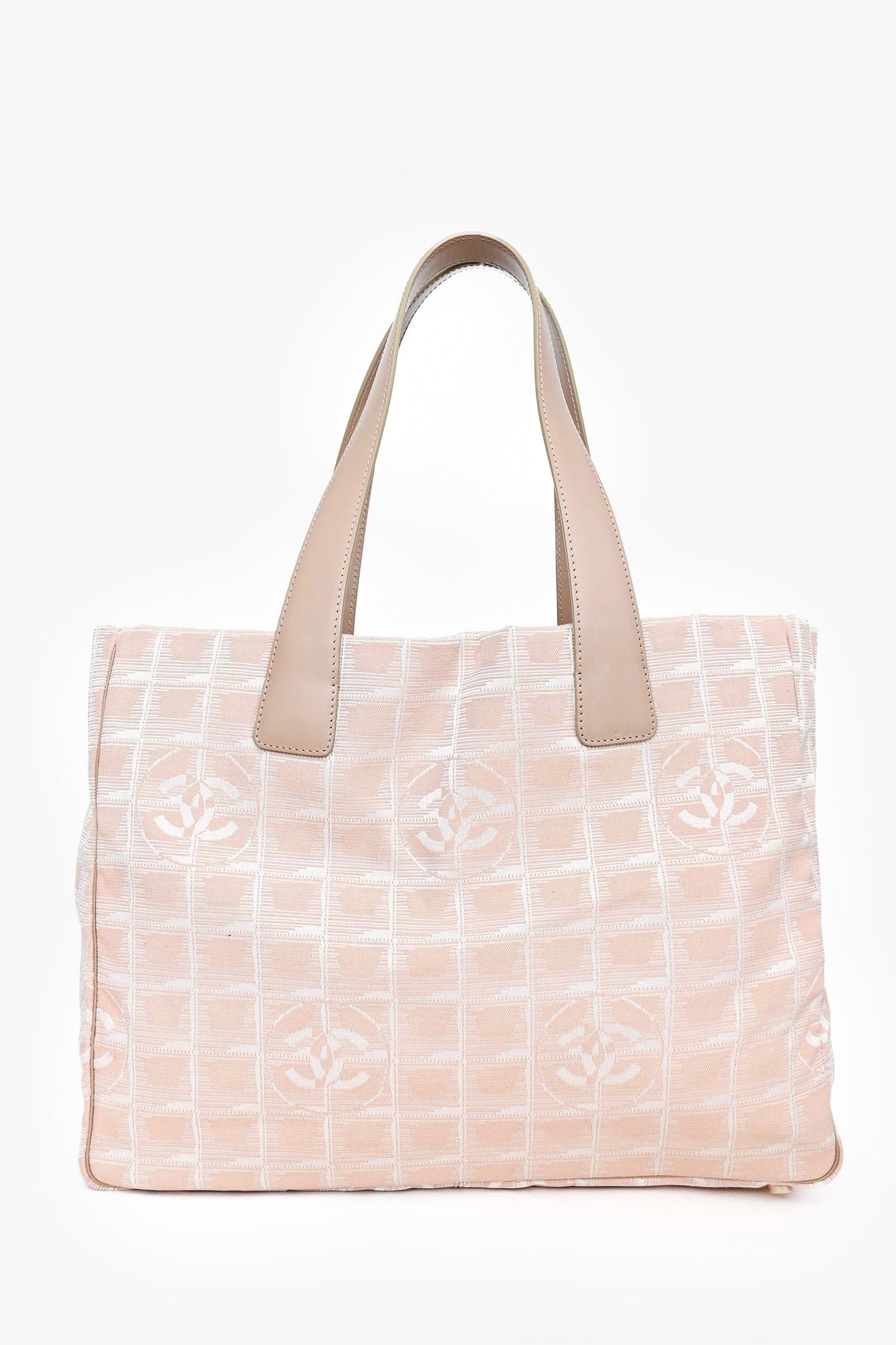 Chanel™ 2004-5 Pink Canvas Travel Ligne CC Logo Tote