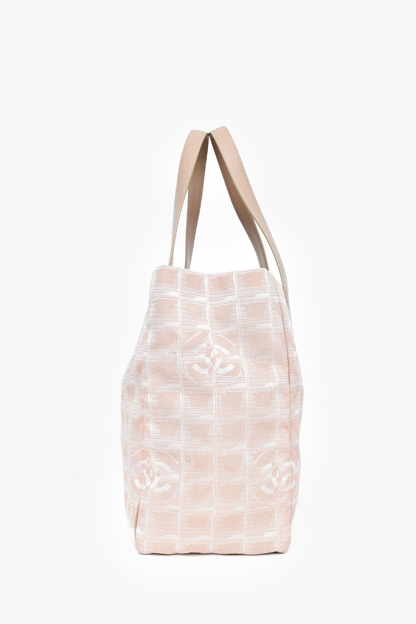 Chanel™ 2004-5 Pink Canvas Travel Ligne CC Logo Tote