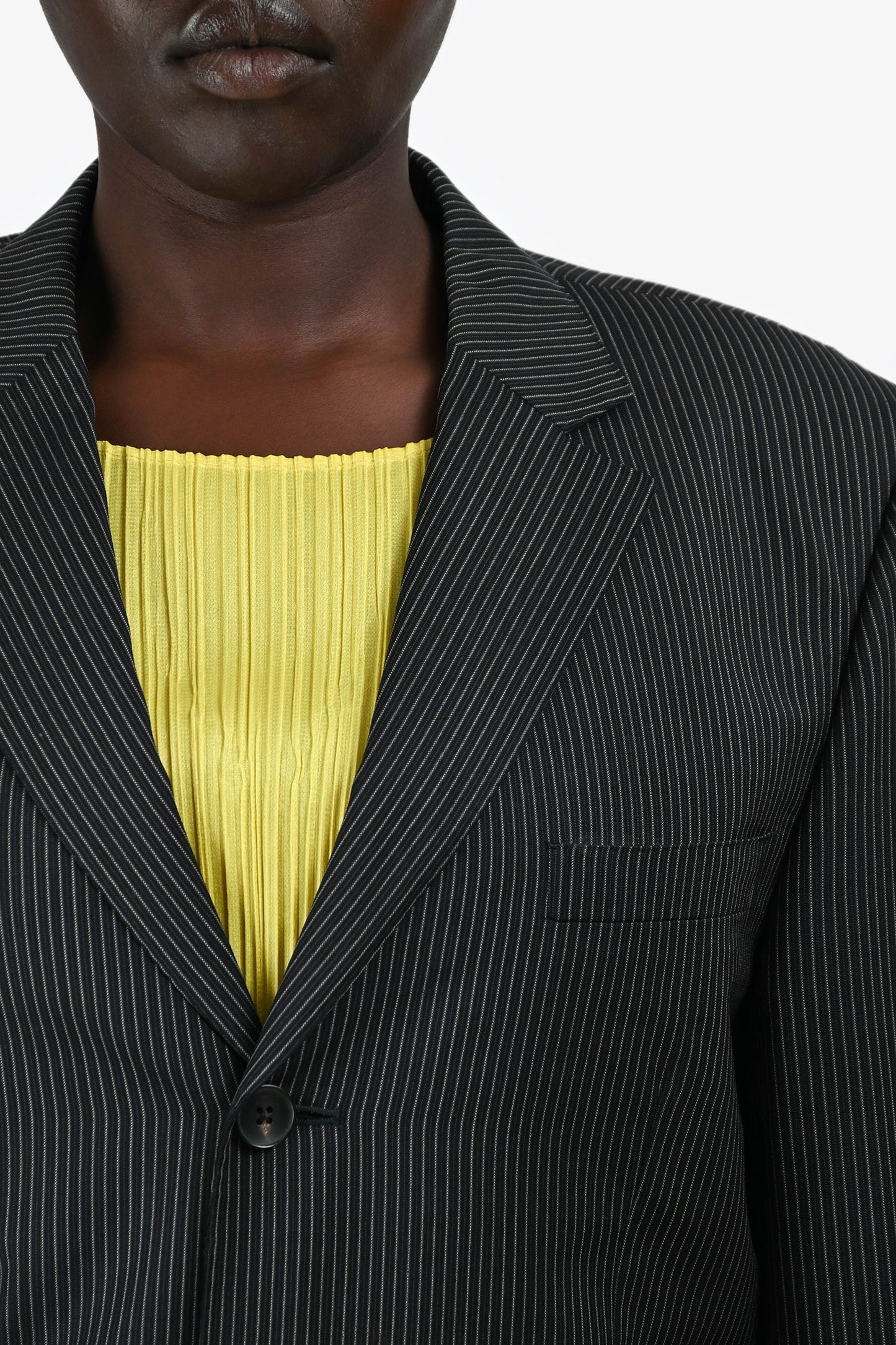 Gucci Vintage Black/White Pinstripe Blazer Size 50 Mens