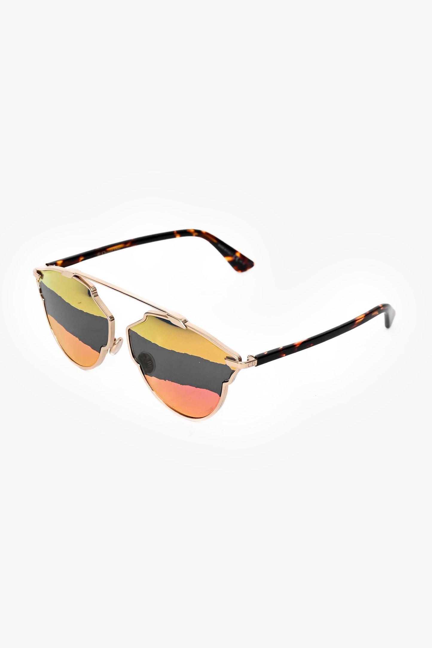 Christian Dior Gold Tone Metal DiorSoRealA Sunglasses