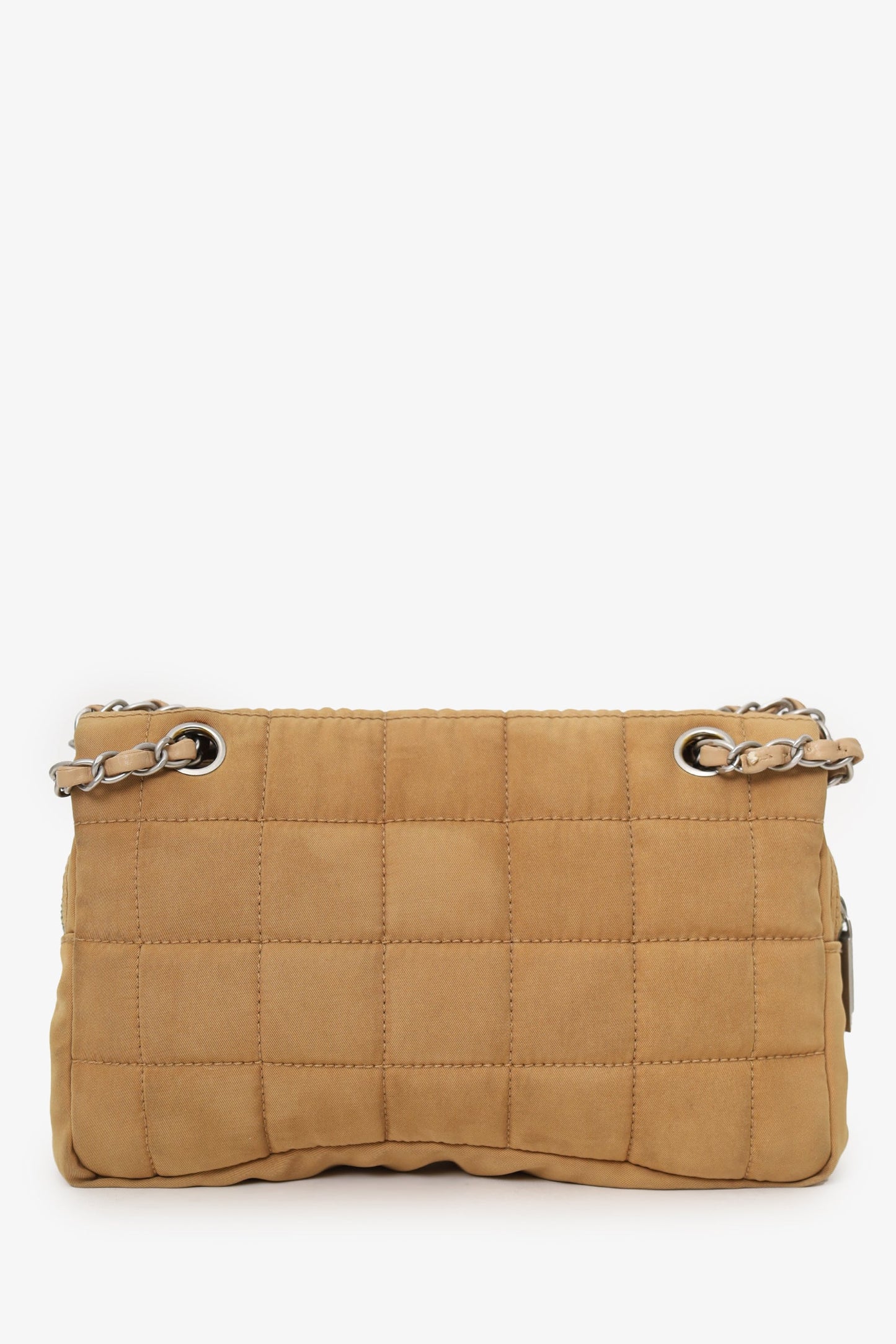 Chanel™ Brown Chocolate Bar Turn Lock Shoulder Bag