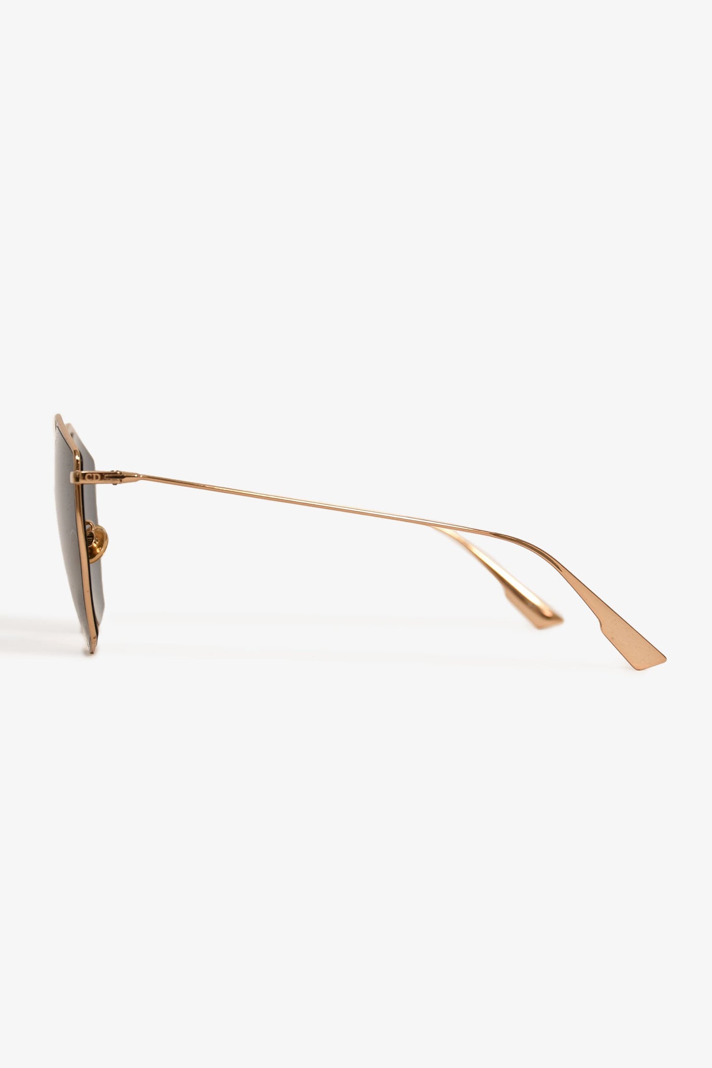 Christian Dior Gold Wire Black Lens Sunglasses