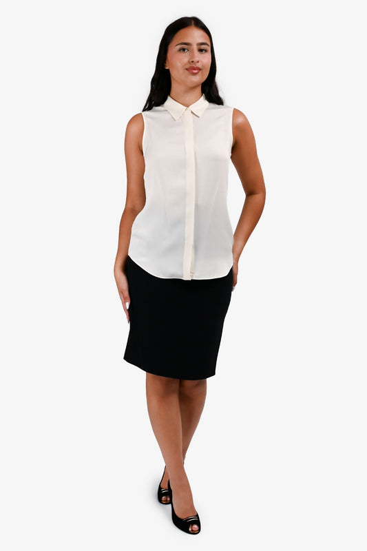 Gucci Black Belted Pencil Skirt Size 40