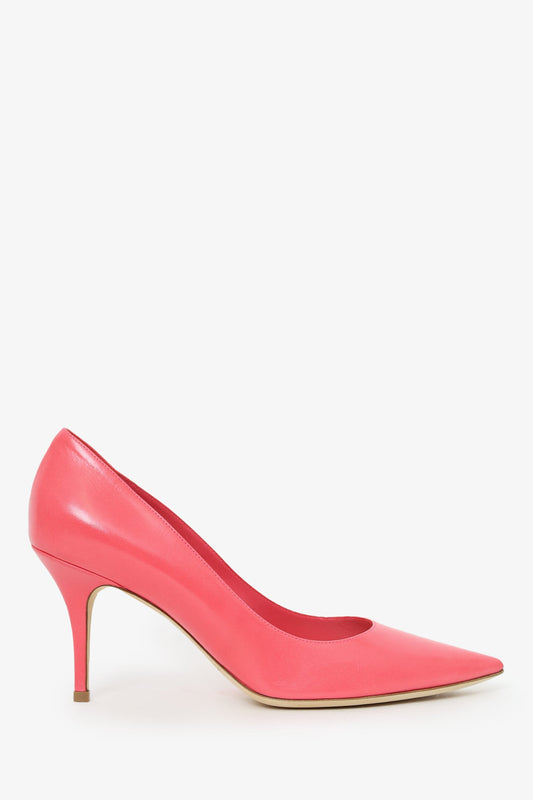 Christian Dior Pink Leather Pointed Toe Heels Size 40
