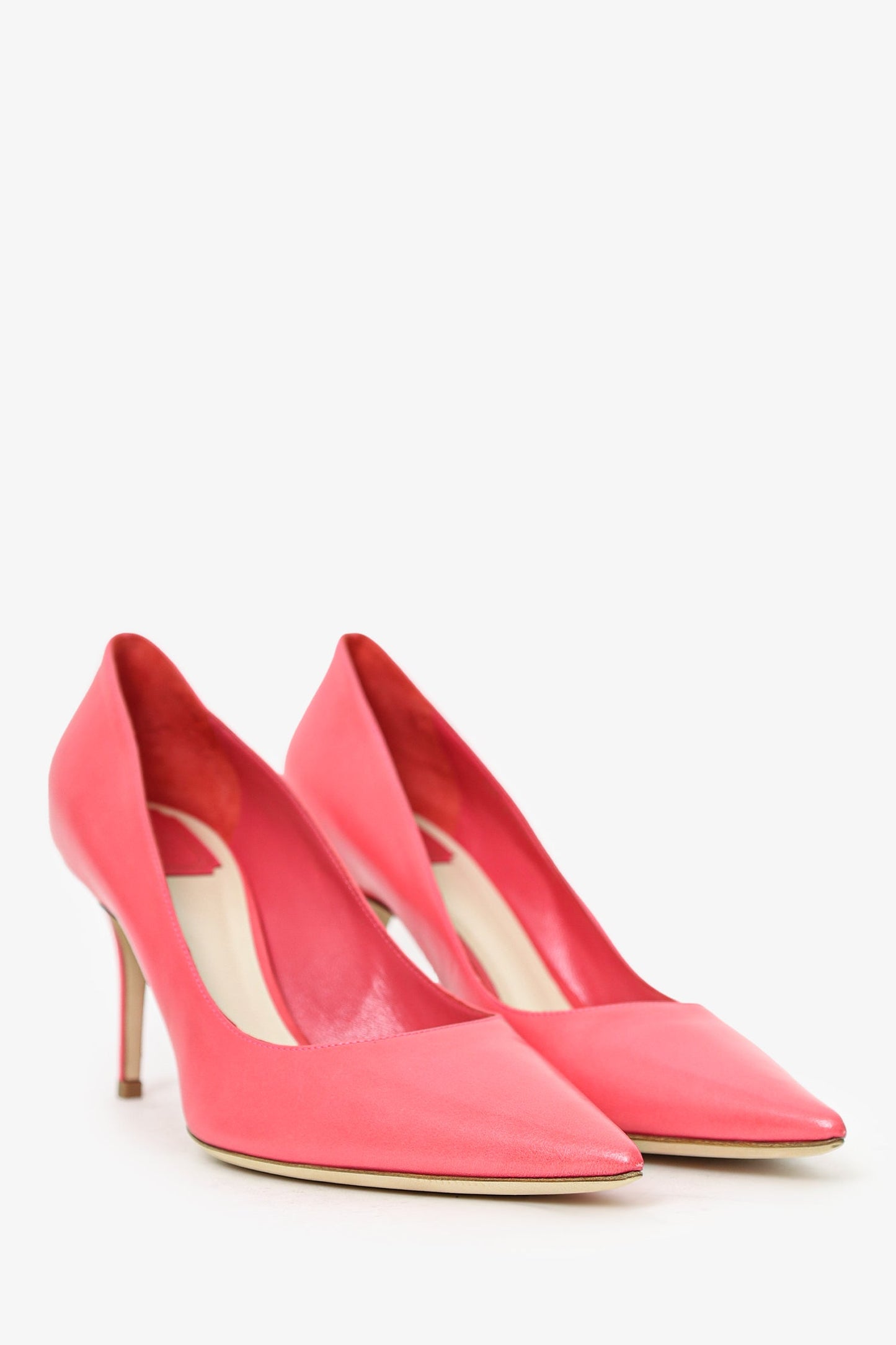 Christian Dior Pink Leather Pointed Toe Heels Size 40