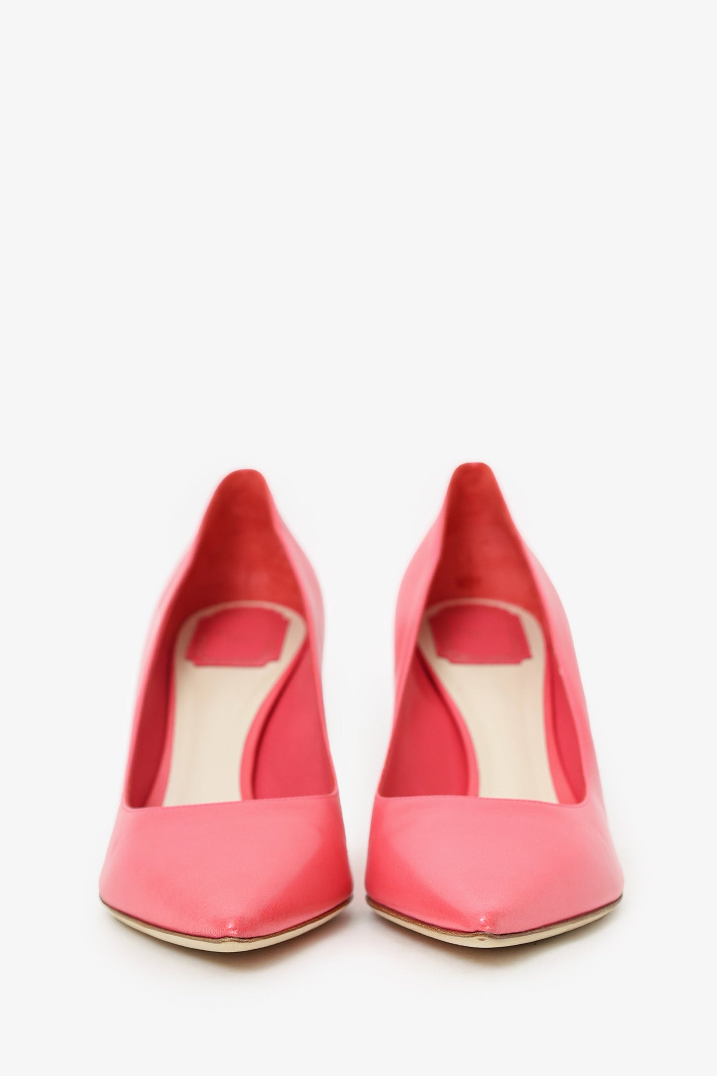 Christian Dior Pink Leather Pointed Toe Heels Size 40