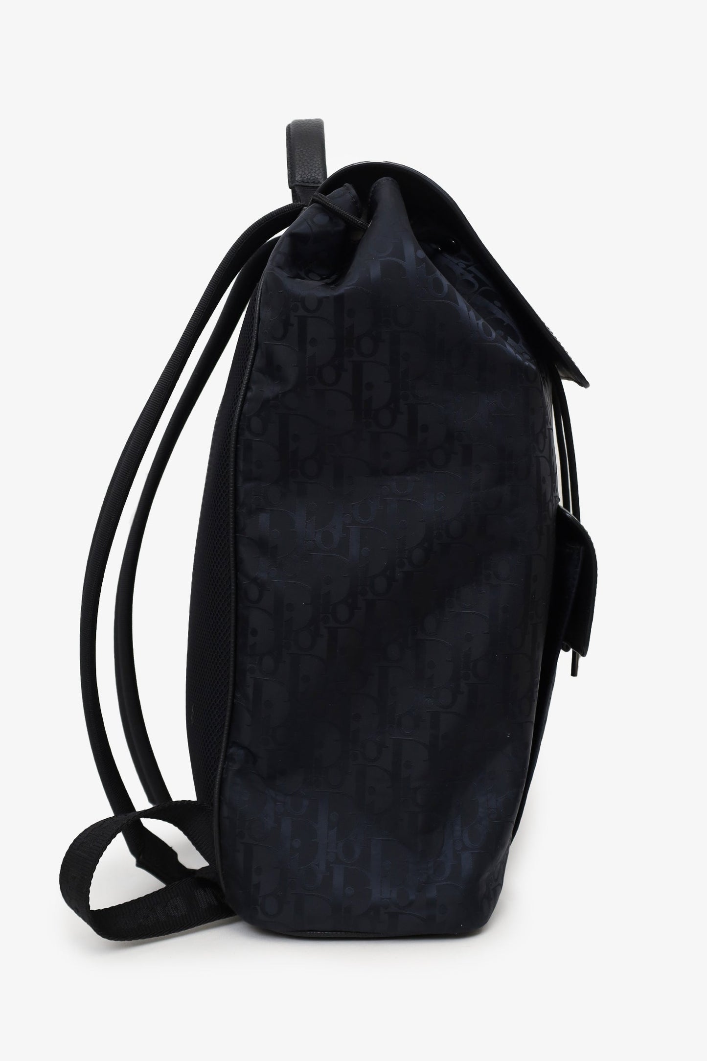 Christian Dior 2022 Navy/Black Leather/Nylon Motion Oblique Backpack