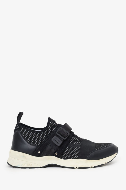 Christian Dior Black/White Buckle Detail Sneakers Size 44 Mens