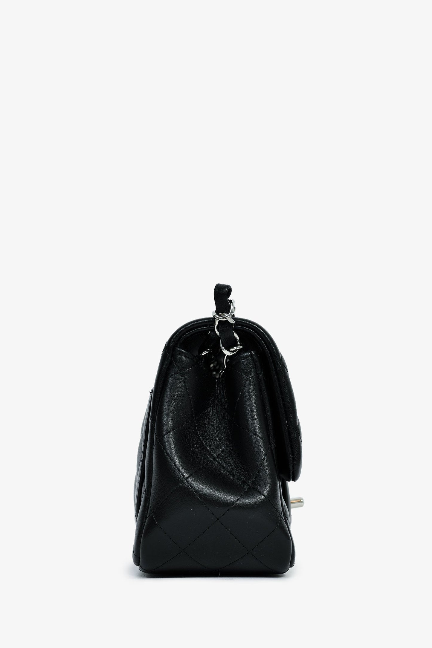 Chanel™ 2021 Black Lambskin Mini Square Crossbody Bag