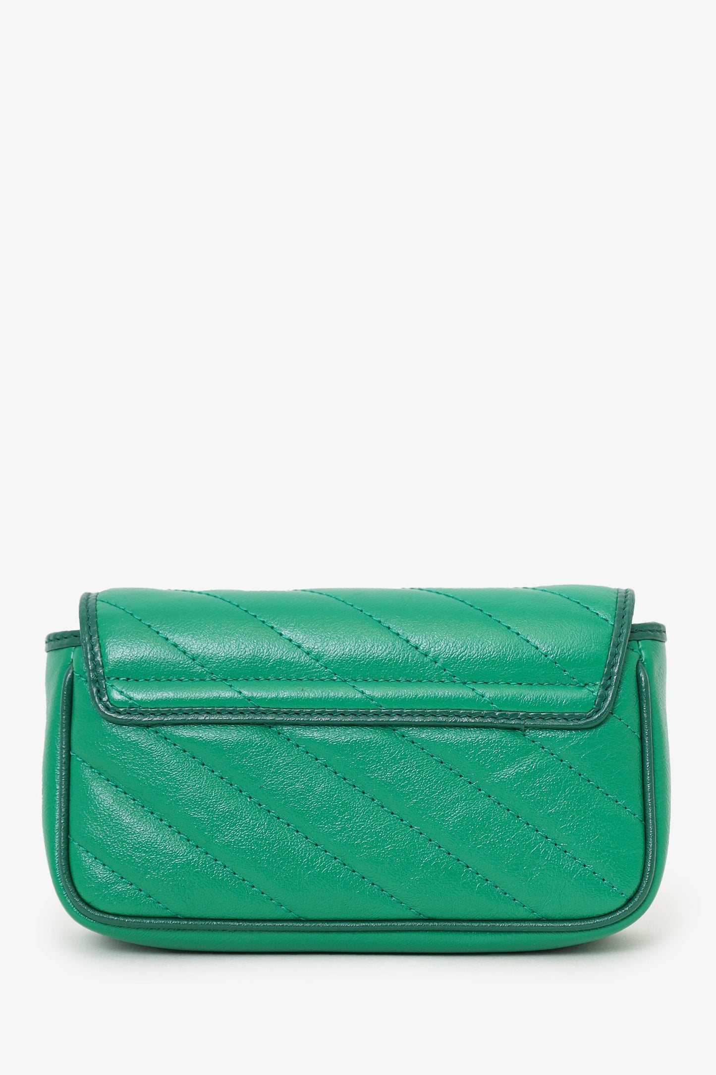 Gucci Green/Gold Leather Mini 'Marmont' GG Crossbody Bag