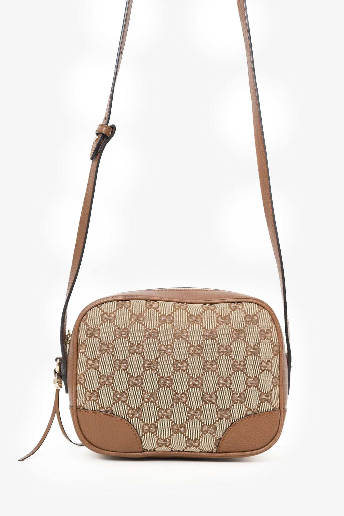 Gucci Beige/Brown Monogram Mini Bree Messenger Bag