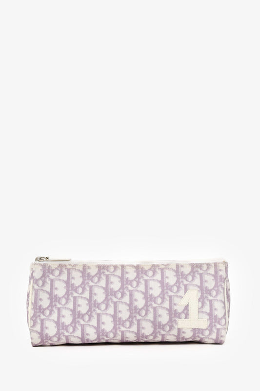 Christian Dior × John Galliano 2002 Purple Trotter Monogram No. 1 Galliano Pouch