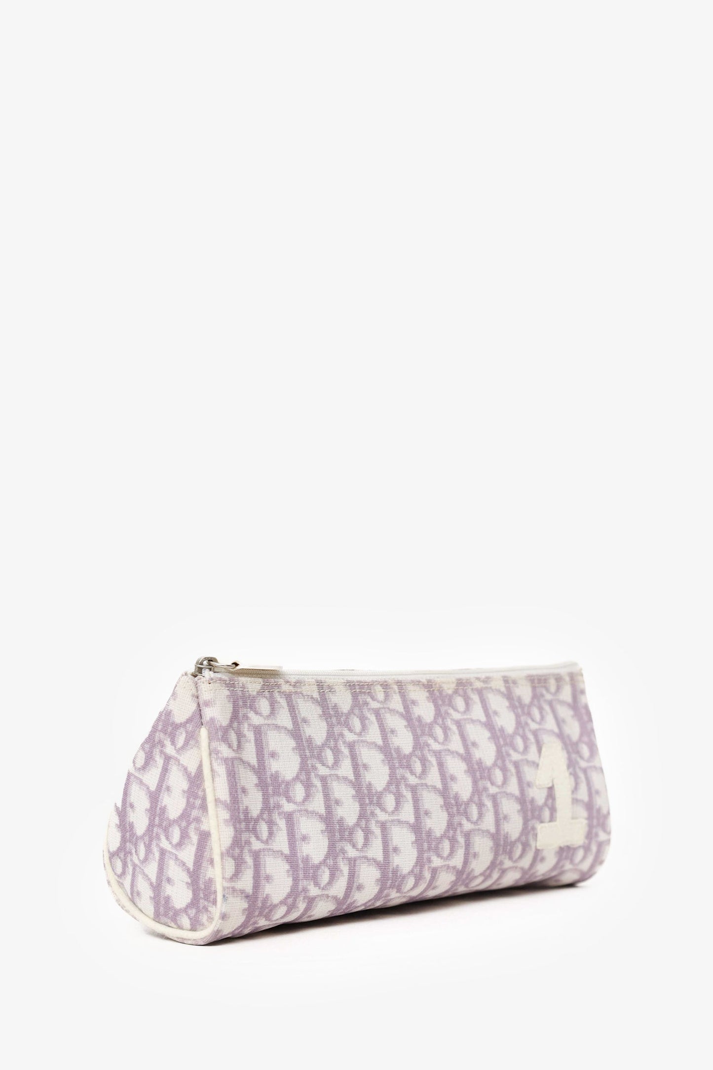 Christian Dior × John Galliano 2002 Purple Trotter Monogram No. 1 Galliano Pouch