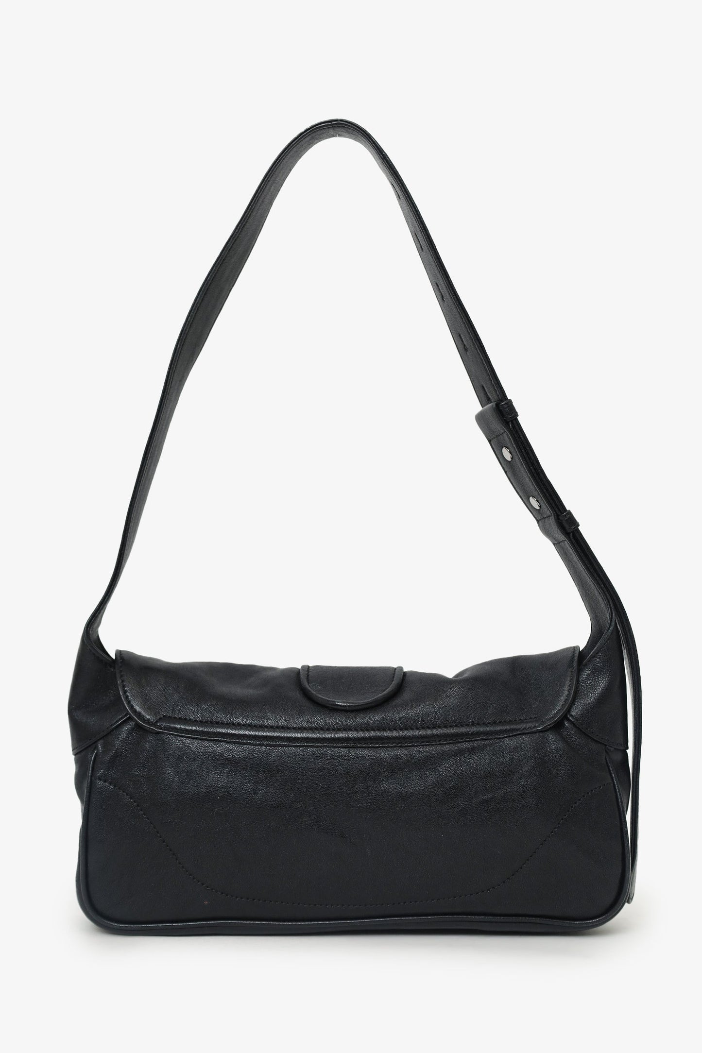 Gucci So Black Leather Aphrodite Small Shoulder Bag