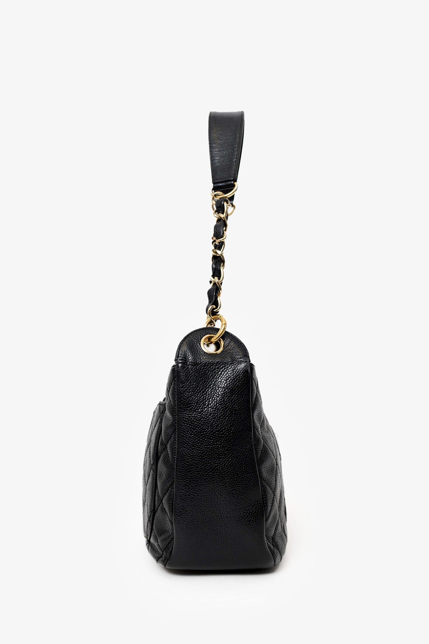 Chanel™ 2002-03 Black Quilted Caviar Leather Timeless Shoulder Bag