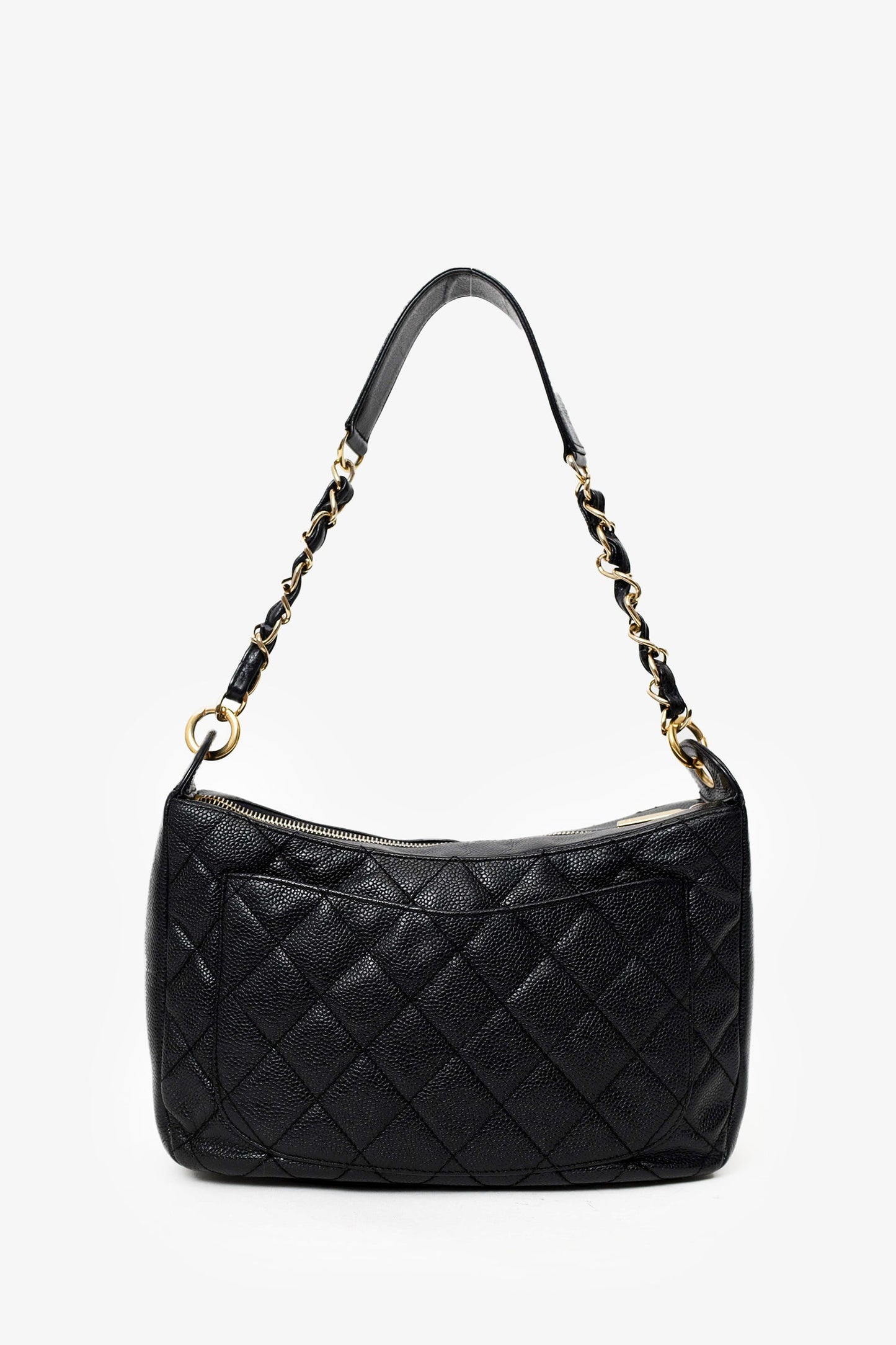 Chanel™ 2002-03 Black Quilted Caviar Leather Timeless Shoulder Bag
