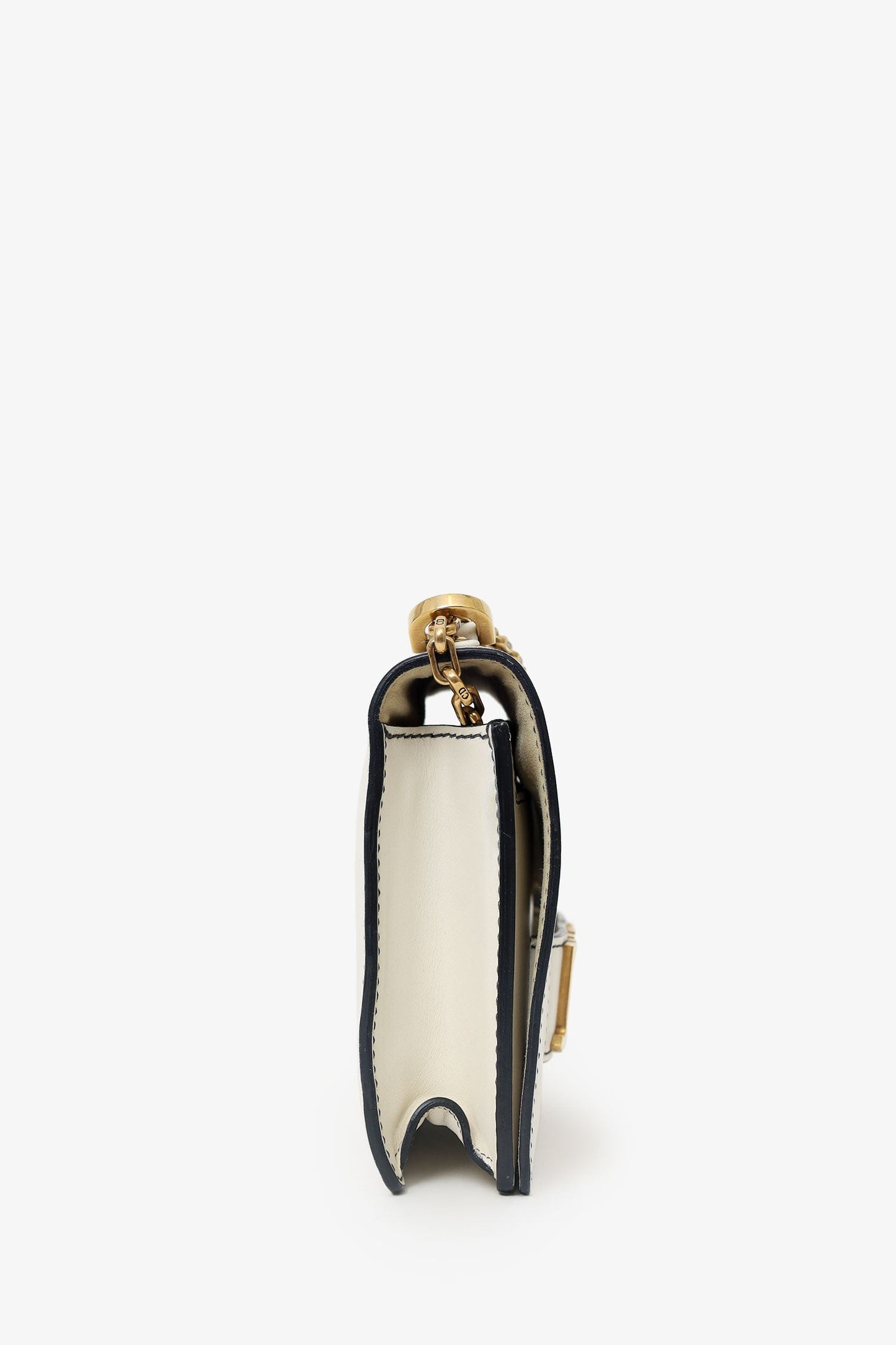 Christian Dior White Leather J'Adior Medium Shoulder Bag