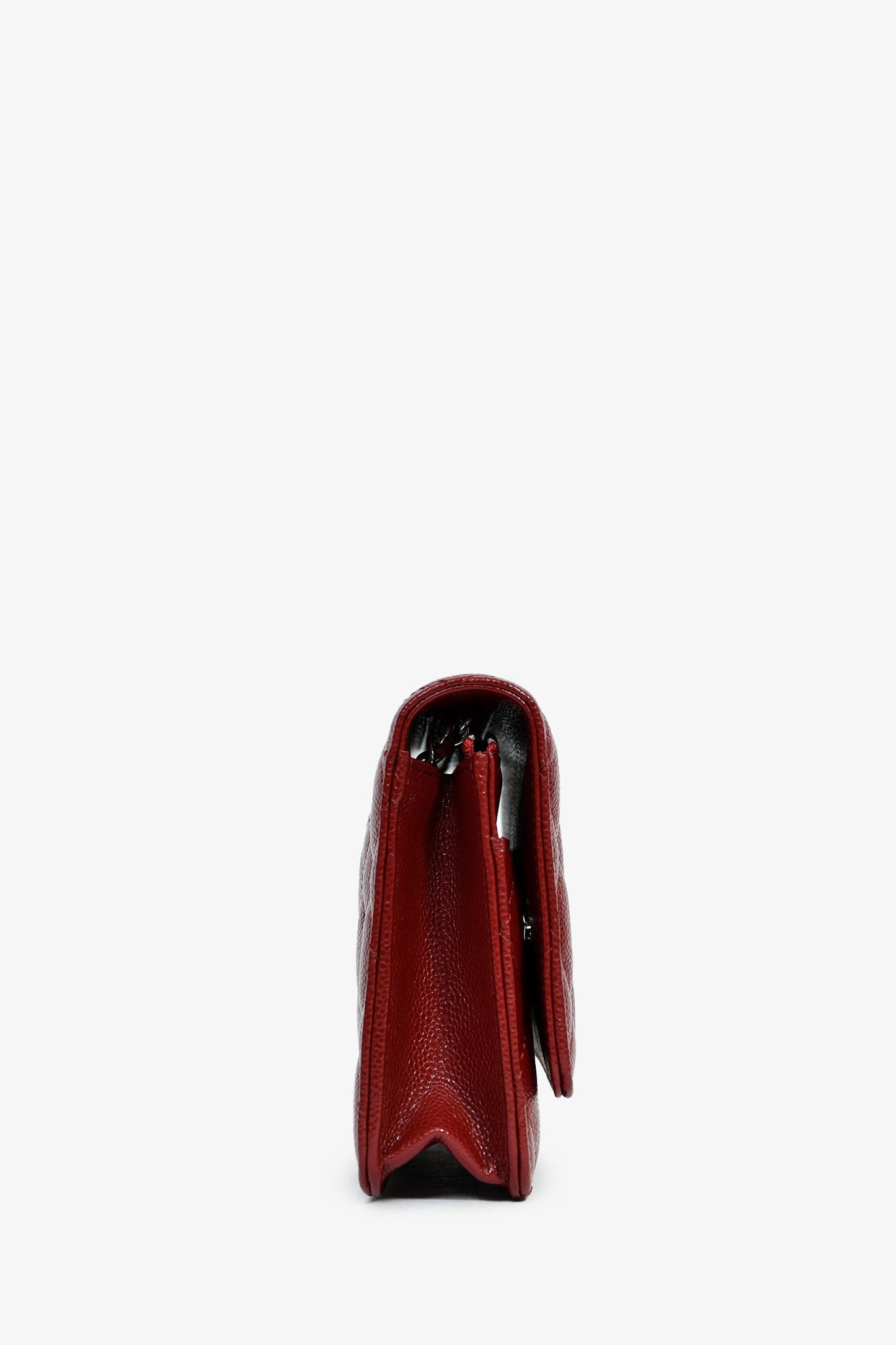 Chanel™ 2020 Burgundy Quilted Classic Wallet On Chain