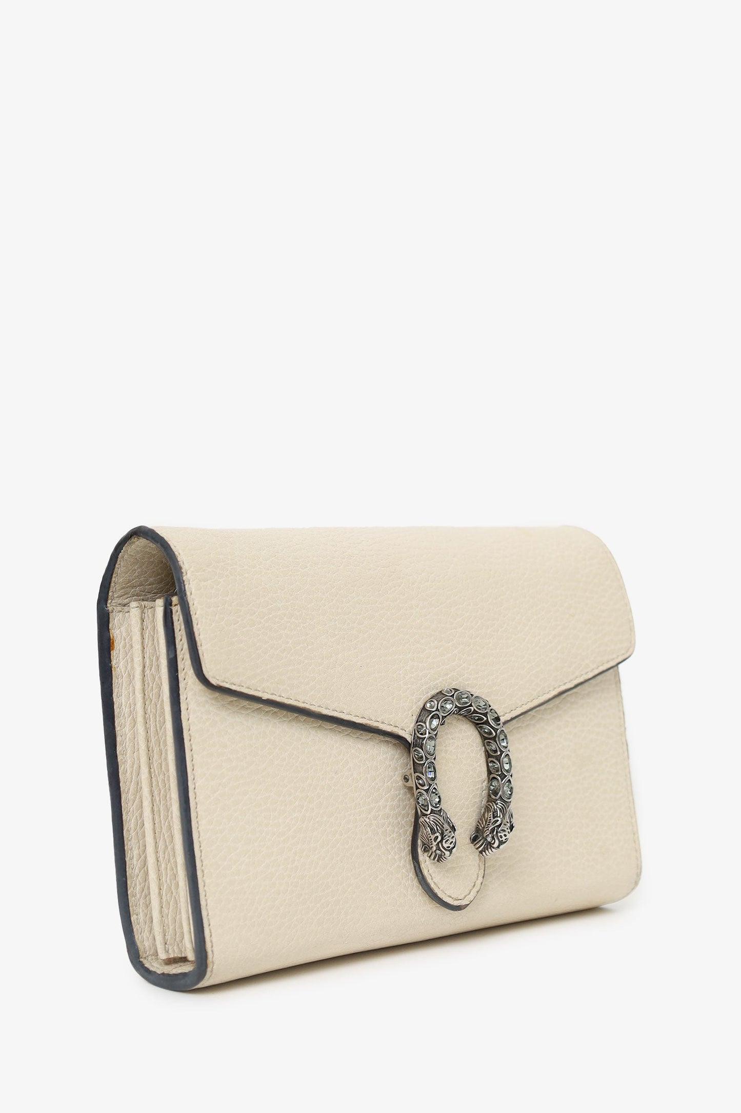 Gucci White Leather Dionysus Wallet On Chain