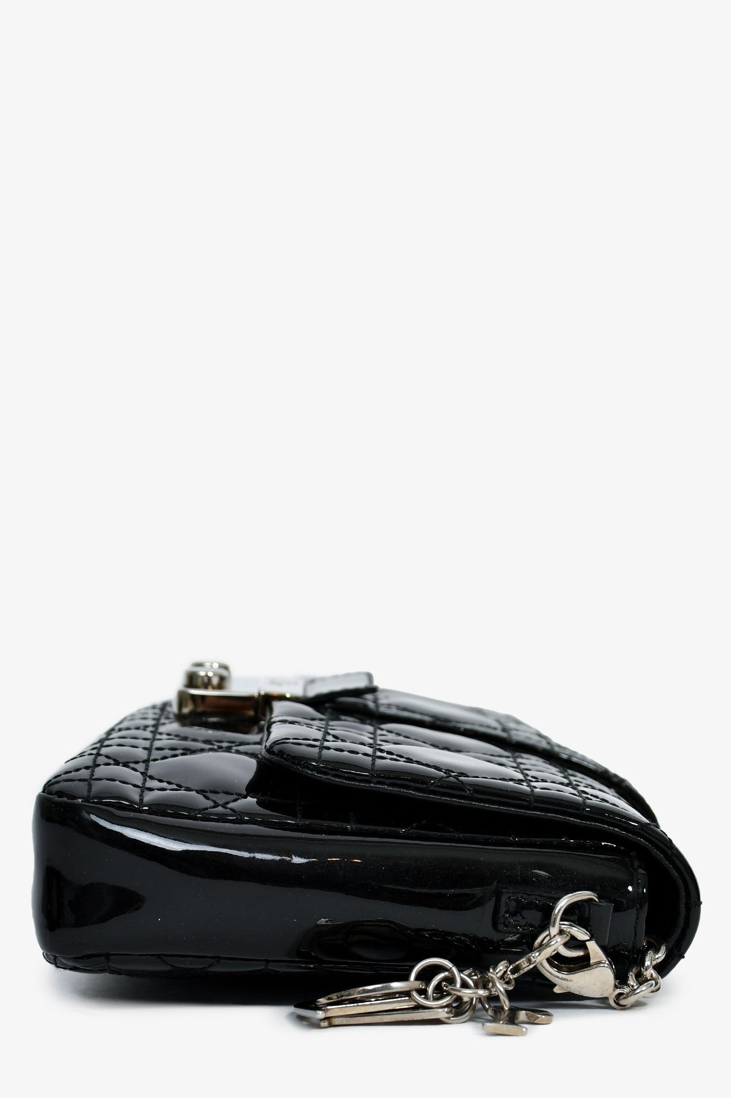 Christian Dior Black Patent Leather 'Miss Dior' Crossbody Bag