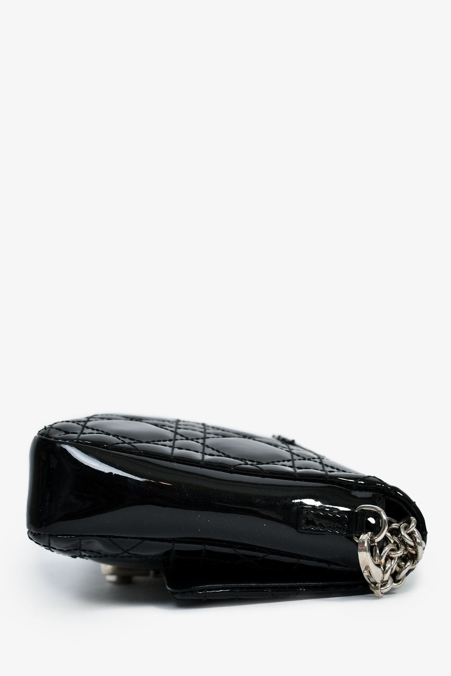 Christian Dior Black Patent Leather 'Miss Dior' Crossbody Bag