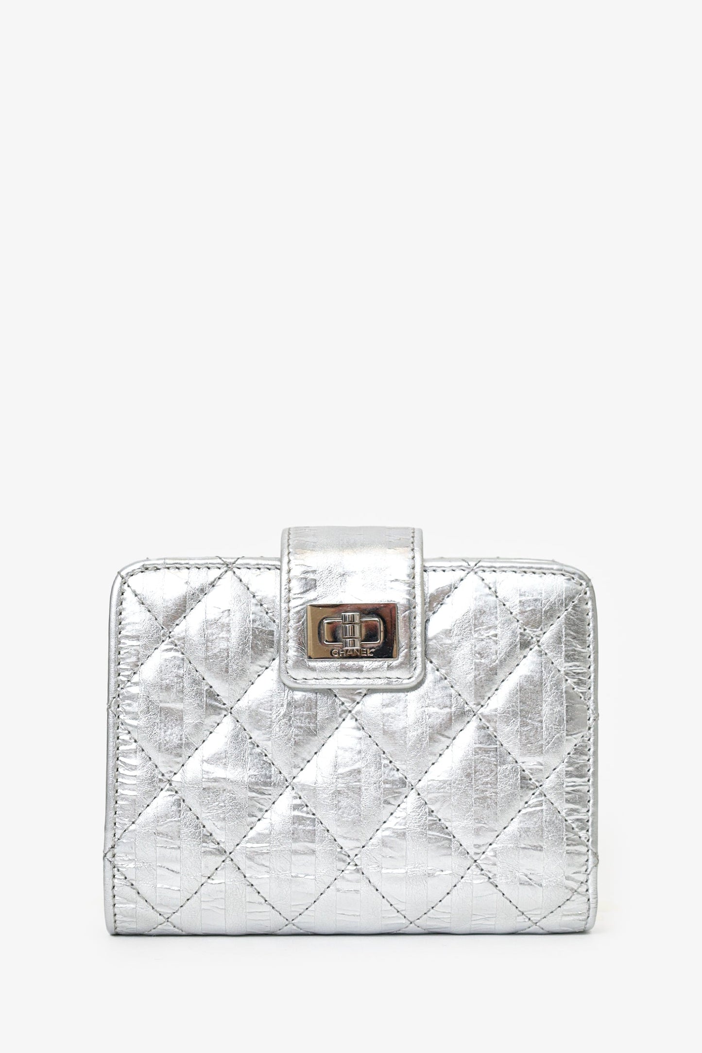 Chanel™ 2008-09 Silver Metallic 2.55 Reissue Wallet