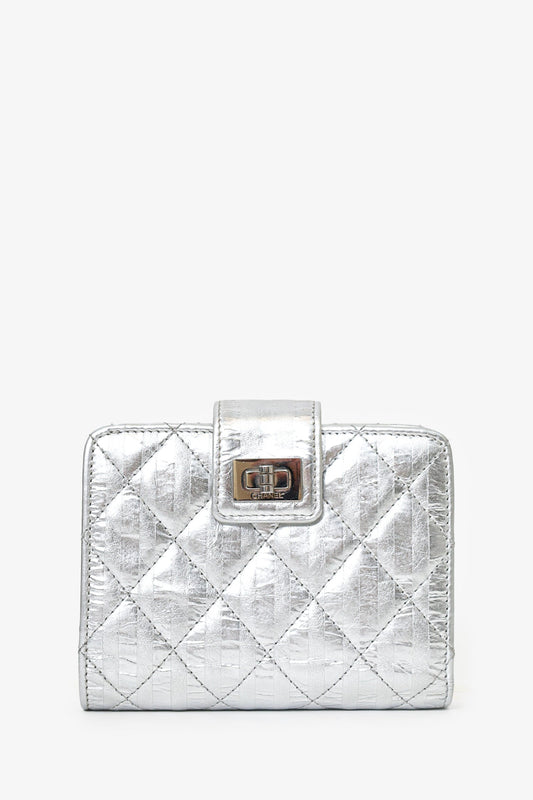 Chanel™ 2008-09 Silver Metallic 2.55 Reissue Wallet