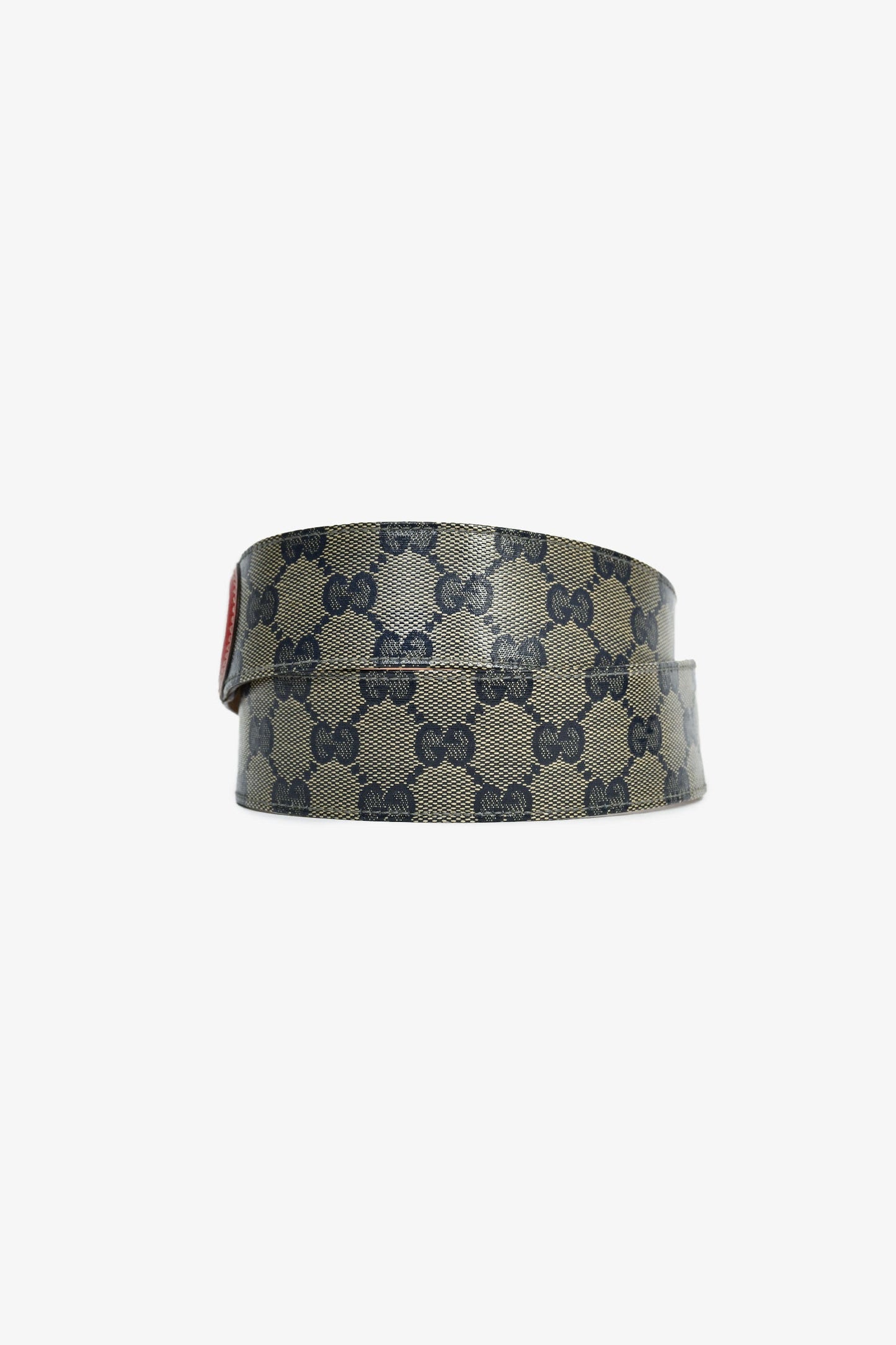 Gucci GG Supreme/Red Leather Belt Size 80