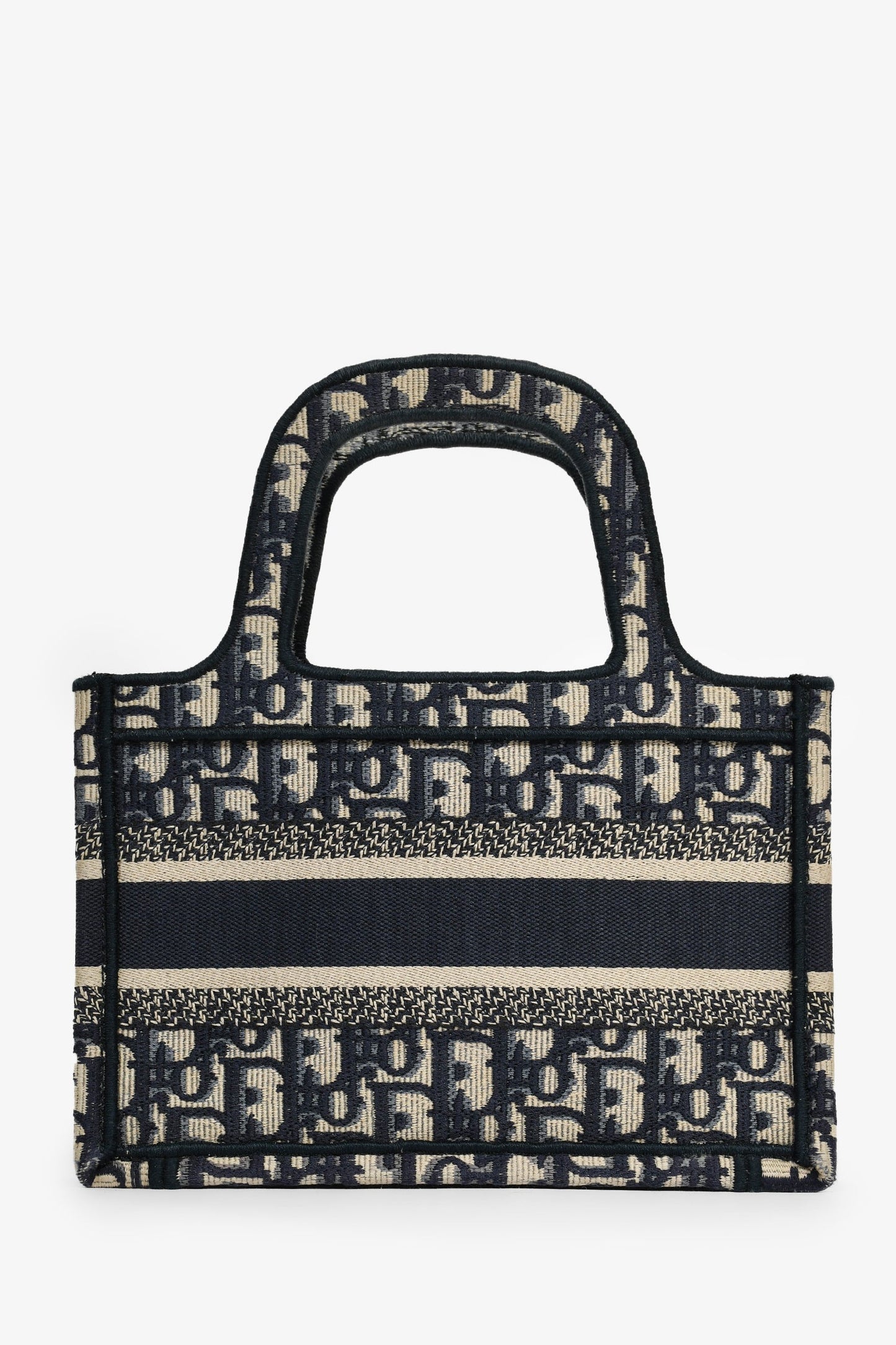 Christian Dior 2020 Navy Oblique Mini Book Tote