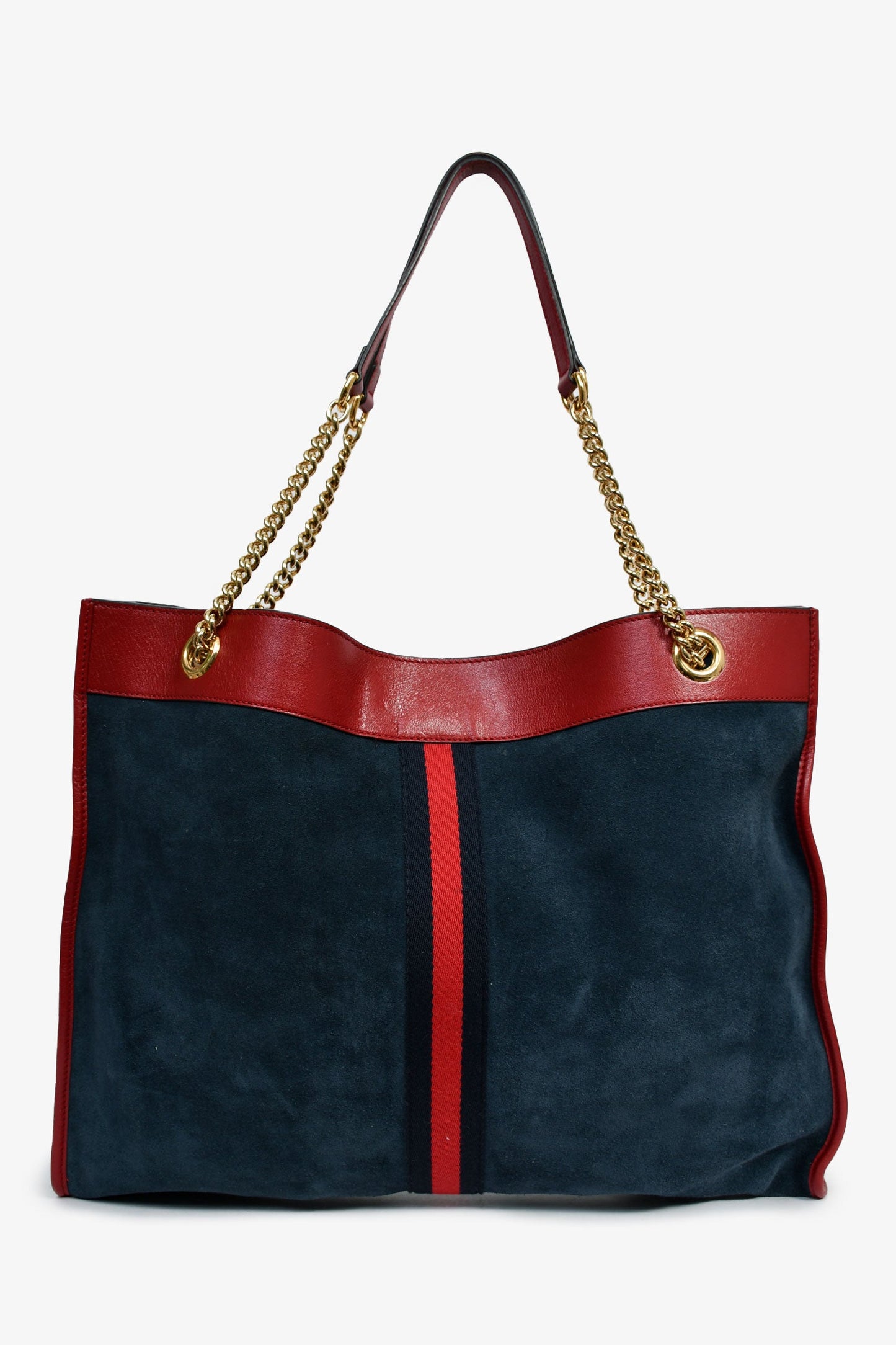 Gucci Navy Suede Raja Tiger Head Tote Bag