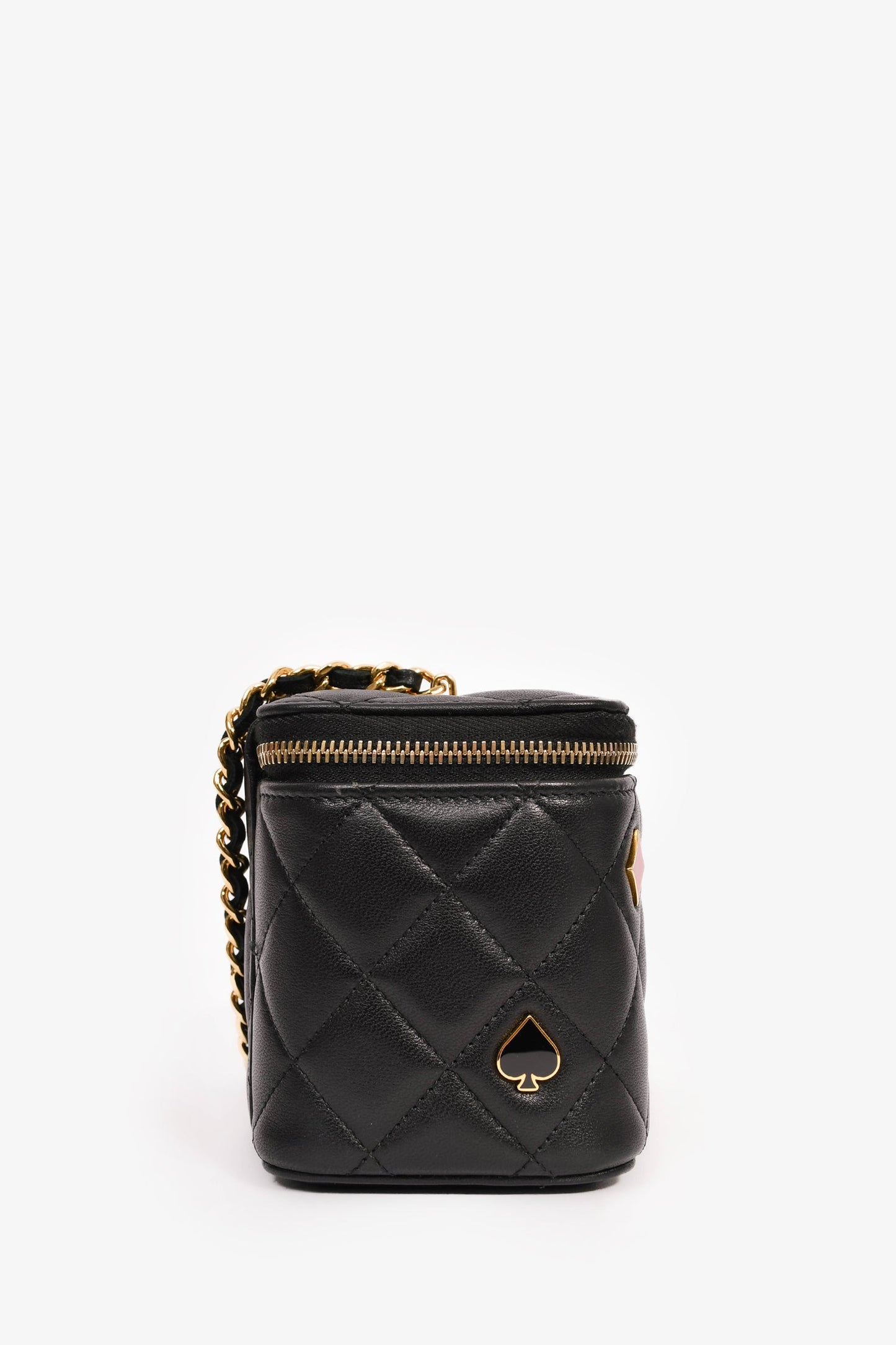 Chanel™ 2021+ Black Lambskin Leather Coco Casino Small Vanity Case Crossbody