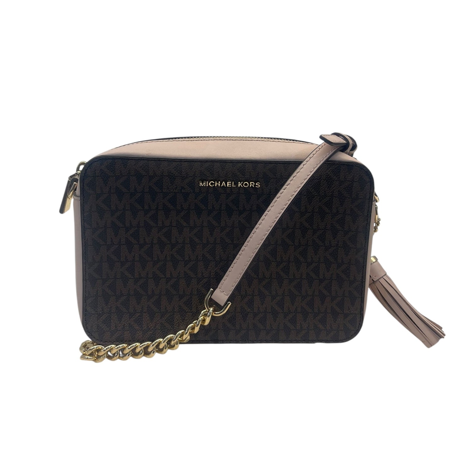 Michael Kors Jet Set Cream Logo Crossbody Bag