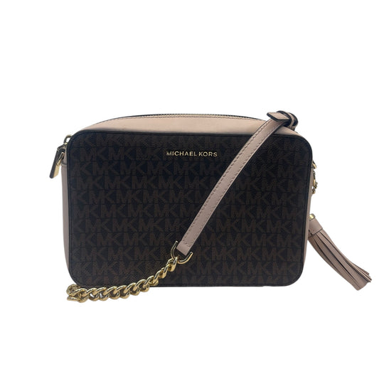 Michael Kors Jet Set Cream Logo Crossbody Bag