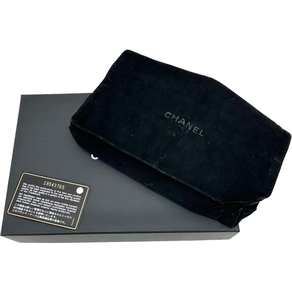 Chanel Patent Leather Chain Wallet Orange