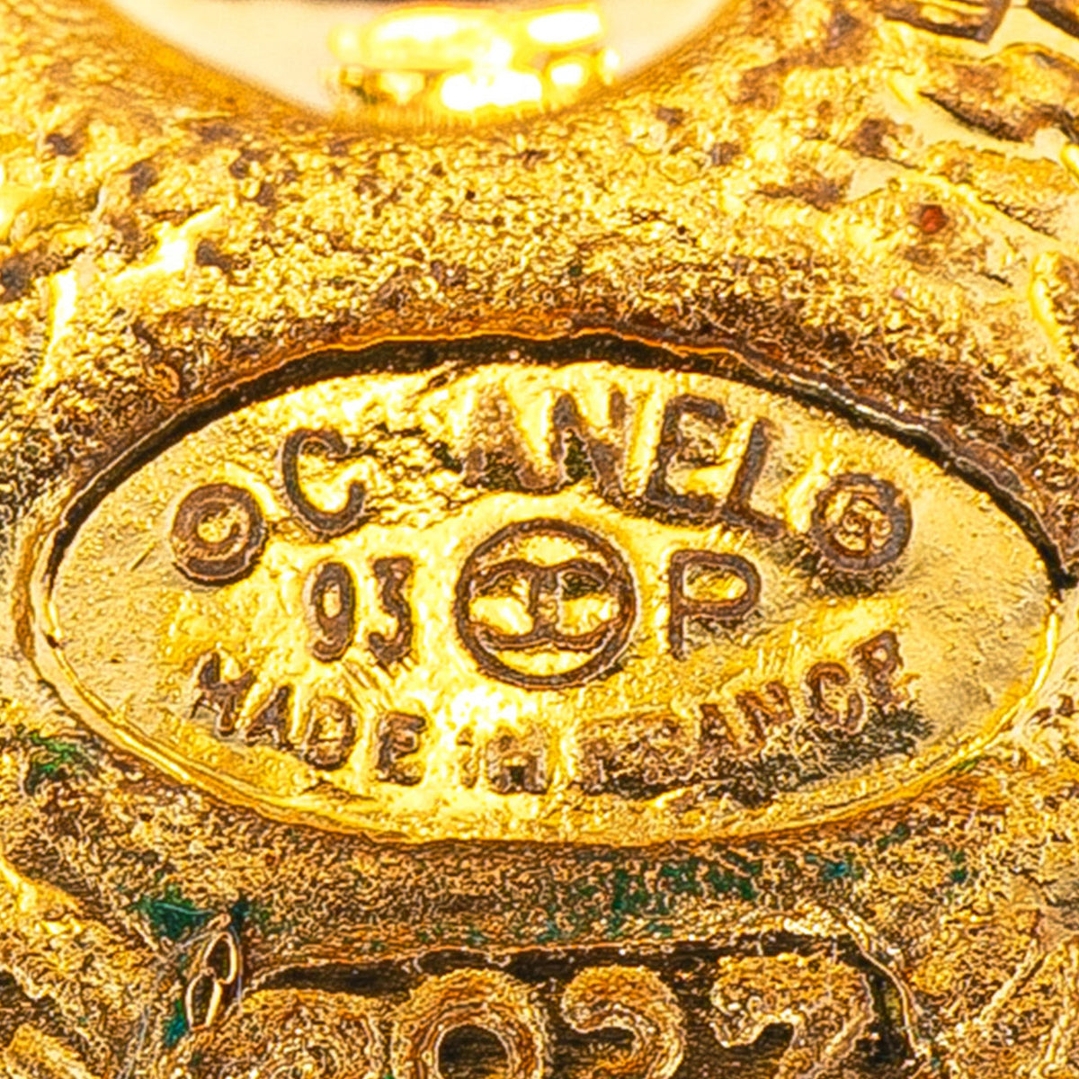Gold Chanel Gold Plated CC Clip On Earrings