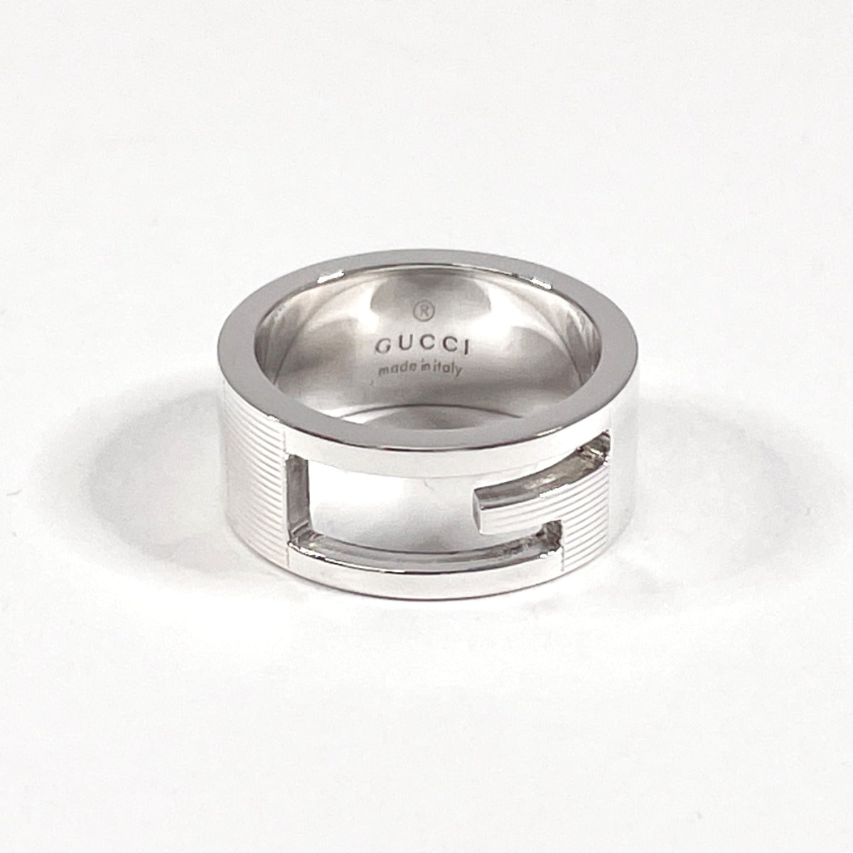GUCCI Ring Silver925 Silver Branded Cutout G Women Used