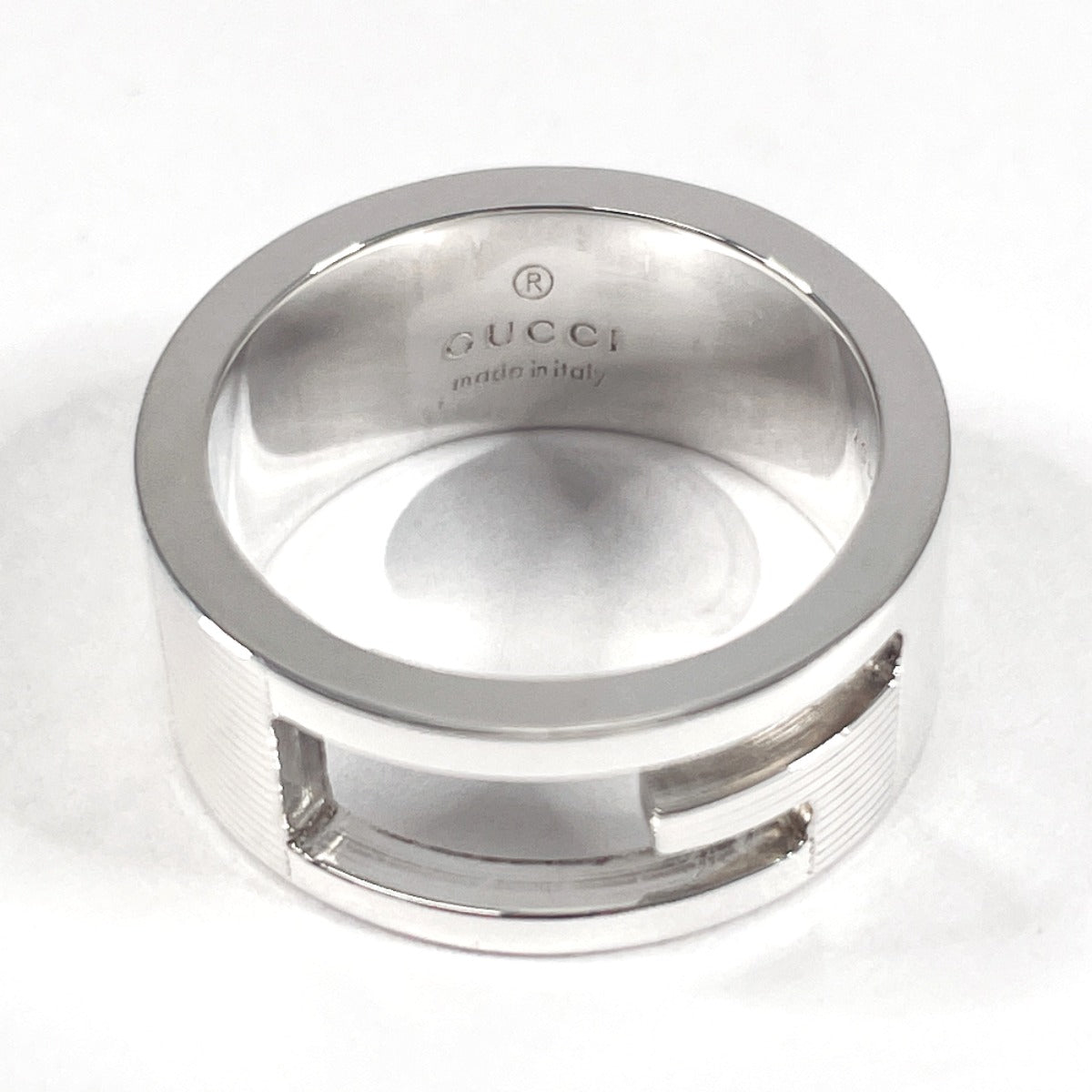 GUCCI Ring Silver925 Silver Branded Cutout G Women Used