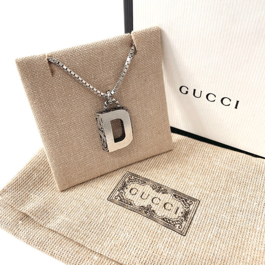 GUCCI Necklace Silver925 Silver Initial Necklace D unisex Used