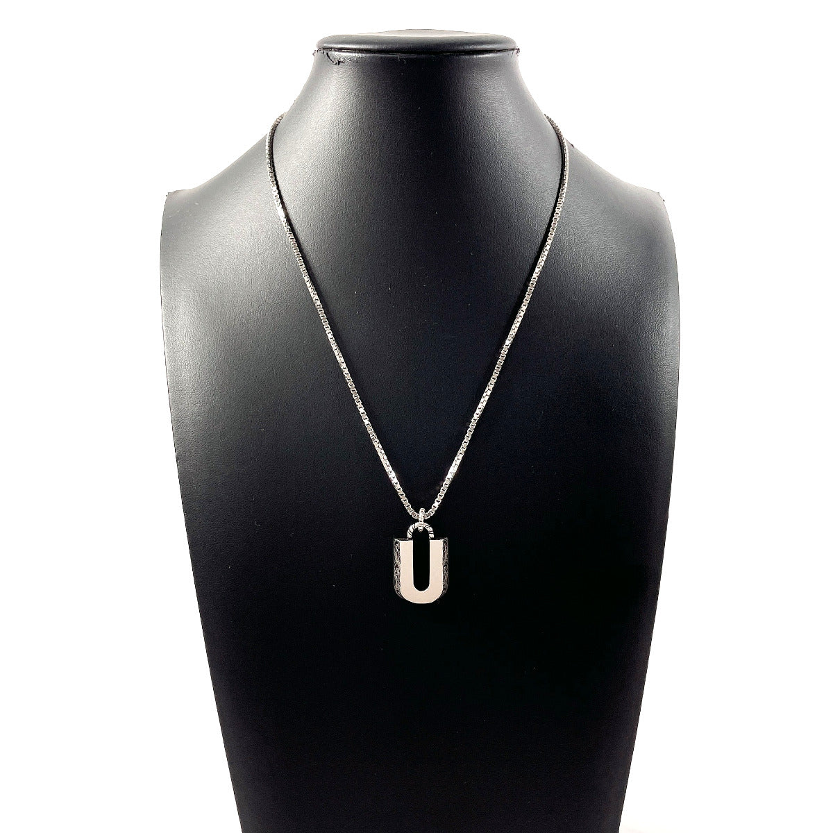 GUCCI Necklace Silver925 Silver Initial Necklace U Women Secondhand