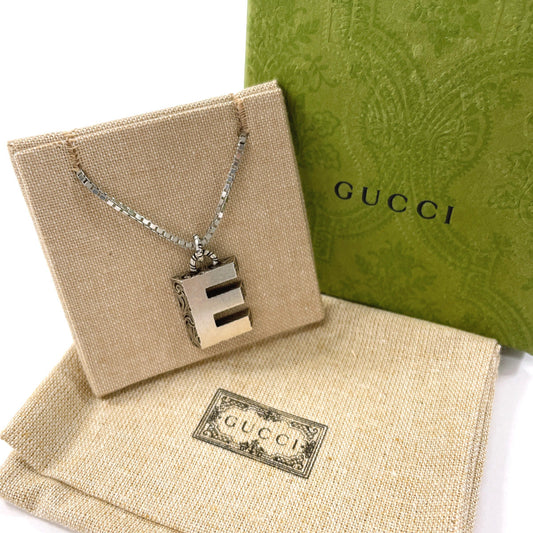 GUCCI Necklace Silver925 Silver Initial Necklace E unisex Used