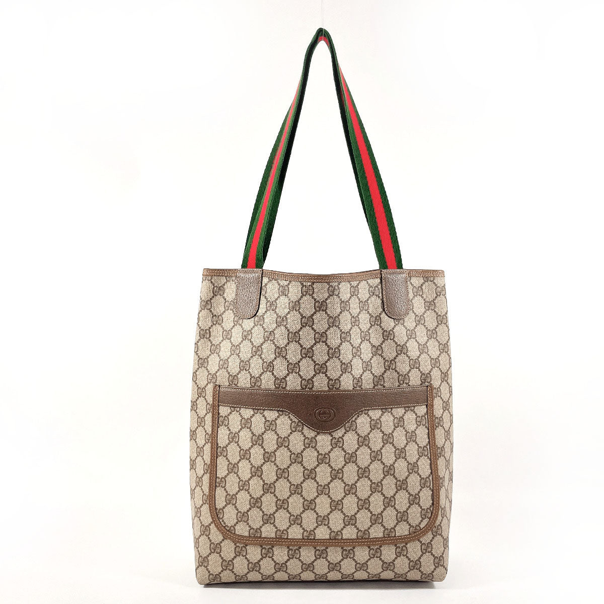 GUCCI Tote Bag 002�E39�E6487 GG Supreme Canvas Brown vintage Sherry line unisex Used