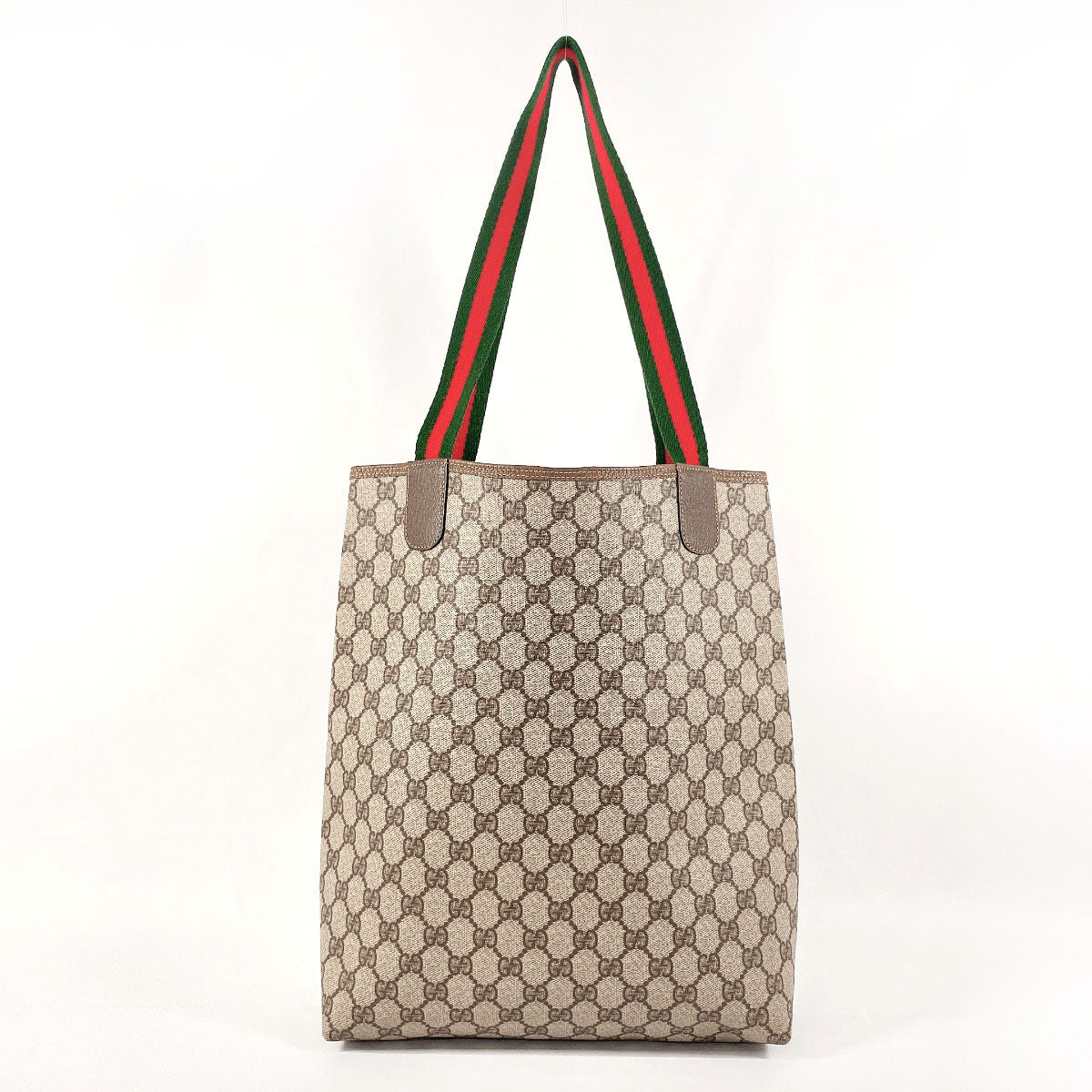 GUCCI Tote Bag 002�E39�E6487 GG Supreme Canvas Brown vintage Sherry line unisex Used