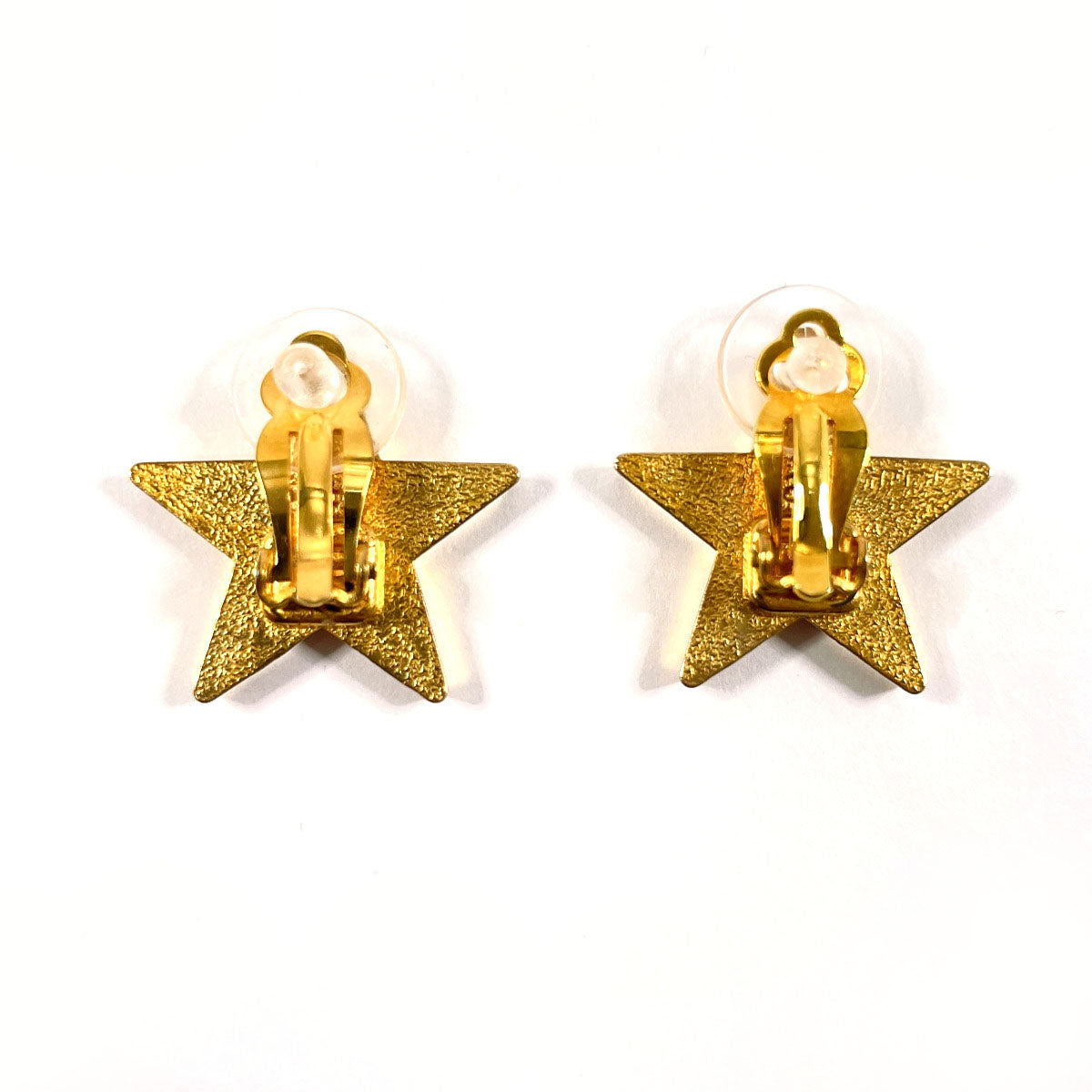 CHANEL Earring Gold Plated gold Star COCO Mark Women Used