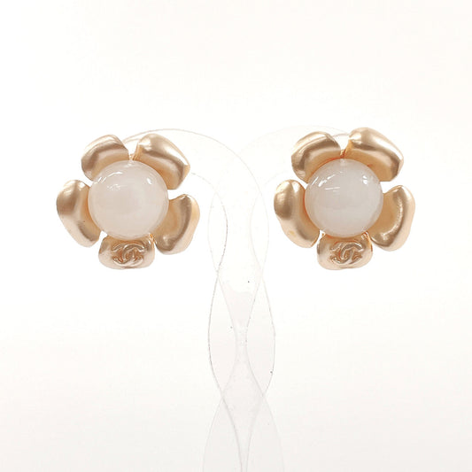 CHANEL Earring Metal, Pearl gold flour