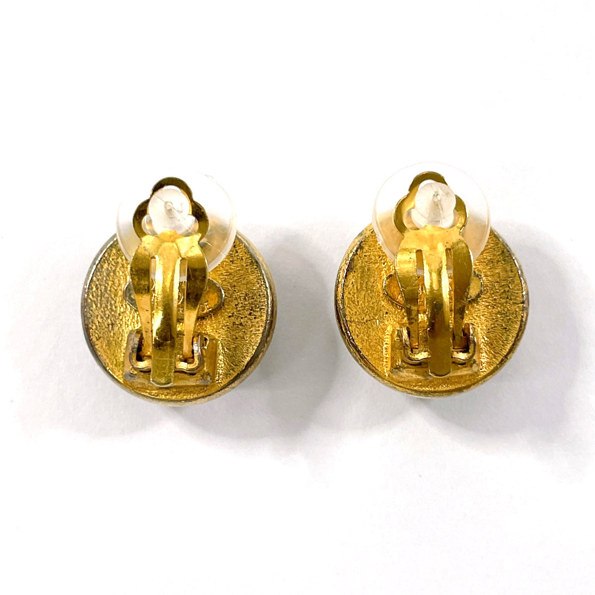 CHANEL Earring Gold Plated, Rhinestone gold vintage Women Used