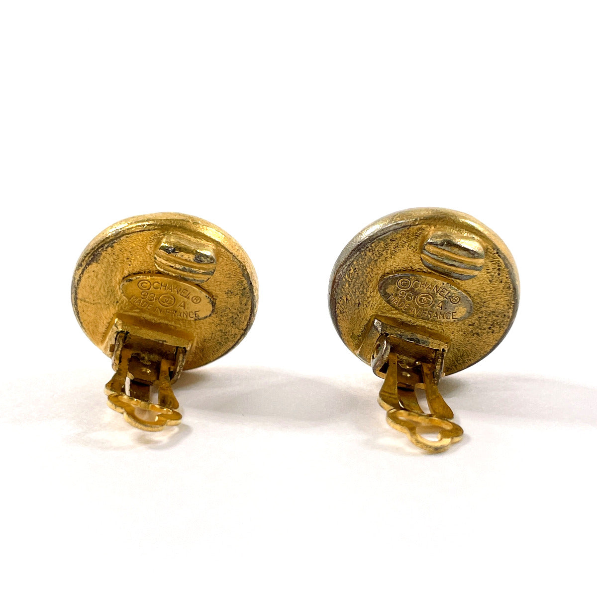 CHANEL Earring Gold Plated, Rhinestone gold vintage Women Used