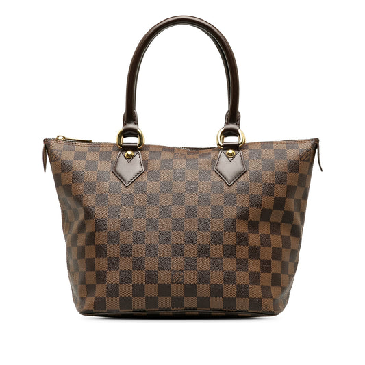 Brown Louis Vuitton Damier Ebene Saleya PM HandBag