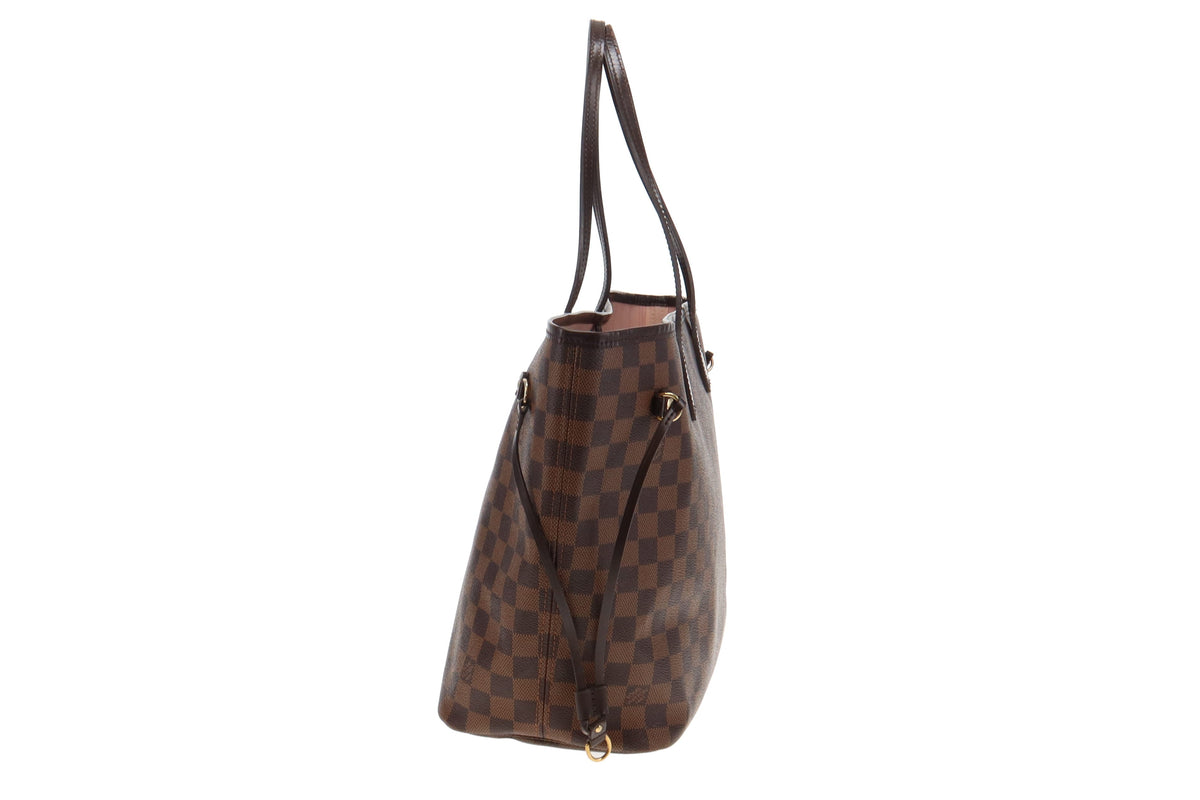 Louis Vuitton Neverfull MM Damier Ebene & Rose Ballerine AR5106 (no pochette)