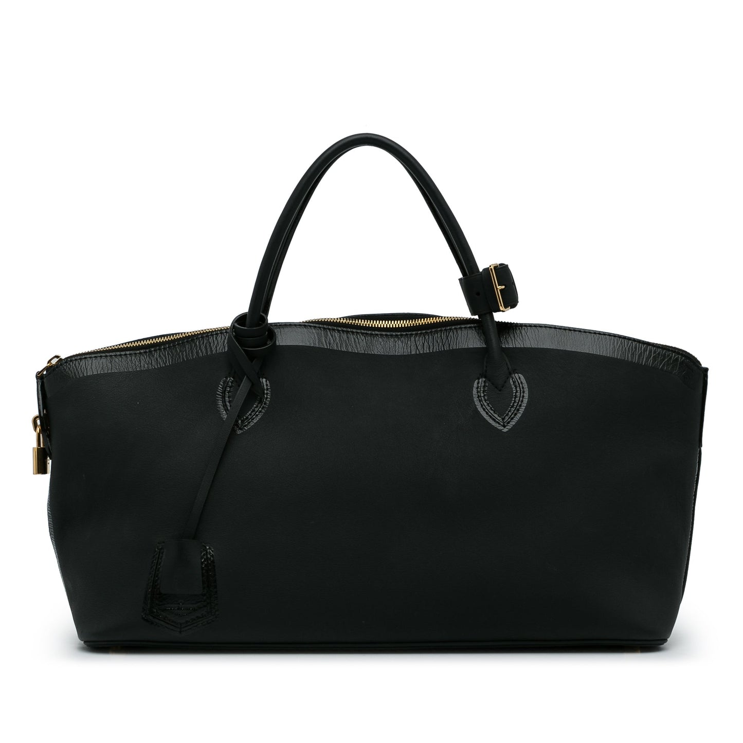 Black Louis Vuitton Cuir Obsession Lockit East-West HandBag